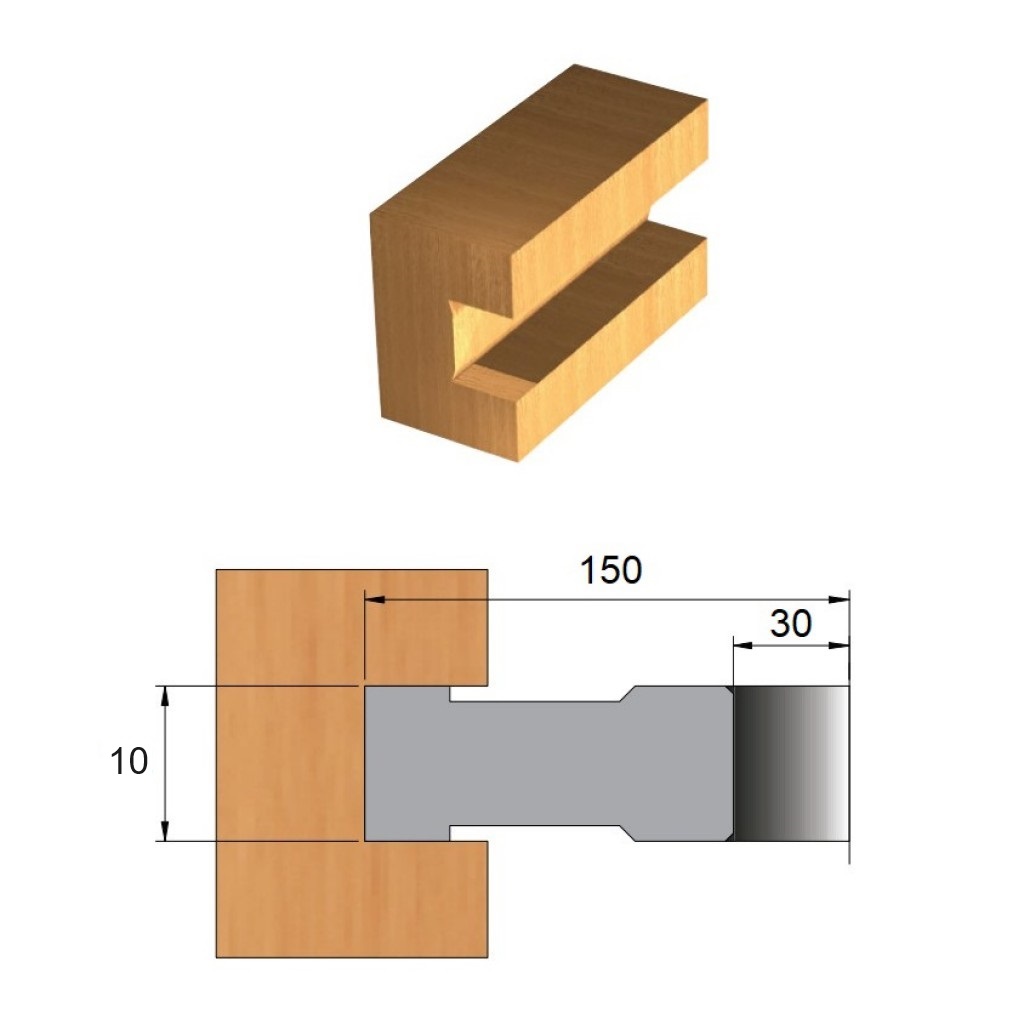 Fresa para Ranhura de Aço Ø150 x 10 x 30 – 8 Dentes - Cód. 2800.31